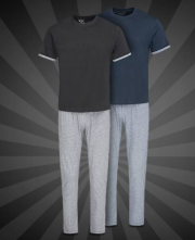 BRAVE SOUL Alvin Cotton Marl Co-Ord Pyjama bei SportSpar f&uuml;r 9,50 Euro