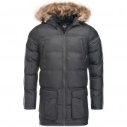 BRAVE SOUL Chelmsford Side Stripe Detail Longline Winterjacke bei SportSpar f&uuml;r 26,17 Euro