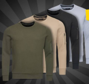 BRAVE SOUL Jacob Crew Neck Zip Pocket Herren Sweatshirts bei SportSpar f&uuml;r 9,50 Euro
