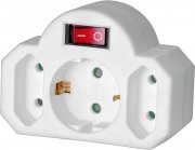 Brennenstuhl 3-Fach Steckdosenadapter mit Schalter