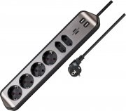 Brennenstuhl 6-fach Ecksteckdosenleiste mit 2-USB Ladebuchsen
