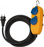 Brennenstuhl Baustellenkabel IP54 Outdoor-Stromverteiler mit 4-Fach Powerblock