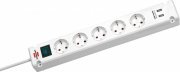 Brennenstuhl Bremounta 5-fach Steckdosenleiste mit USB-Ladefunktion