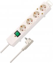 Brennenstuhl Comfort-Line Plus 4-Fach Steckdosenleiste mit Flachstecker und Schalter