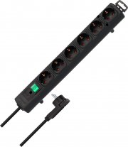 Brennenstuhl Comfort-Line Plus 6-Fach Steckdosenleiste mit Schalter und Flachstecker