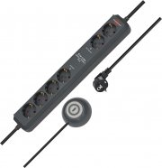 Brennenstuhl Eco-Line Comfort Switch Plus 6-Fach Steckdosenleiste mit beleuchteten Fu&szlig;schalter