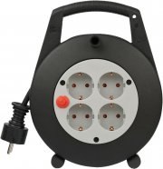 Brennenstuhl Vario Line Indoor-Kabeltrommel mit 10m Kabel und 4 Schutzkontakt-Steckdosen