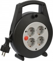 Brennenstuhl Vario Line Indoor-Kabeltrommel mit 4 Schutzkontakt-Steckdosen