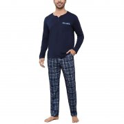 Bresdk Herren Schlafanzug aus Baumwolle f&uuml;r k&uuml;hle Tage f&uuml;r 16,99&euro;