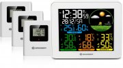 Bresser 9600028 Farbwetterstation mit Wettervorhersage + 3 Sensoren