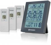 Bresser Quadro Neo Funk Wetterstation mit Wettervorhersage und 3 Au&szlig;ensensoren