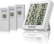 Bresser Temeo Hygro Quadro Thermometer Hygrometer f&uuml;r 4 Messpunkte
