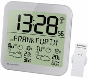 Bresser Wanduhr Wetterstation Funk mit 4 Tage Wettervorhersage inkl. Au&szlig;ensensor