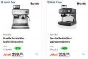 Breville Espressomaschine / Siebtr&auml;germaschine (Barista Max) 308,90&euro; (Barista Max+) 328,90&euro;