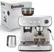 Breville VCF126X Barista Max Siebtr&auml;germaschine mit integriertem Mahlwerk und Milchaufsch&auml;umer