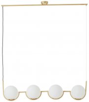 Brilliant Glint Pendelleuchte E14 4-flammig gold / messing