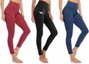 bromen Damen Sport Leggings mit Handytasche High Waist