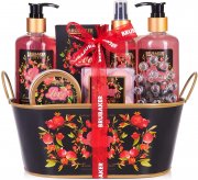BRUBAKER Bade- und Duschset mit Passionsfrucht 12 teiliges Geschenkset in Deko Wanne