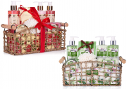 BRUBAKER Beautyset Bade- und Dusch 13-teiliges Geschenkset Aloe Vera oder Pfingstrosen Bl&uuml;ten Duft