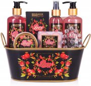 BRUBAKER Beautyset Love mit Passionsfrucht - Bade- und Duschset - 12 tlg. Geschenkset