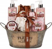 BRUBAKER Cosmetics Bade- und Dusch Set Kokosnuss & Erdbeer Duft - 11-teiliges Geschenkset