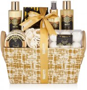 BRUBAKER Cosmetics Bade- und Dusch Set Vanille Minze Duft - 14-teiliges Geschenkset