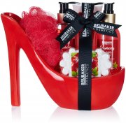 BRUBAKER Cosmetics Luxus Cranberry Bade- und Dusch Geschenkset 6-teilig in Keramik Stiletto