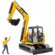 Bruder 02466 - Cat Minibagger mit Bauarbeiter