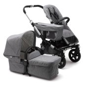 bugaboo Kinderwagen Donkey 2 Classic Mono Complete Alu/Grey Melange f&uuml;r 979,99&euro;