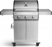 Burnhard 3-Brenner FRED Basic Edelstahl Grillwagen mit Seitentisch