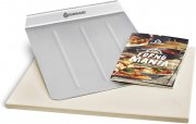 BURNHARD 38 x 30 x 1,5 cm Pizzastein f&uuml;r Backofen, Gasgrill & Holzkohlegrill inkl. Pizzaschaufel