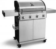 Burnhard 4-Brenner Edelstahl Grillwagen Big FRED Basic mit Seitentisch