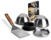 Burnhard Edelstahl Burger-Set 6-teilg inkl. Rezeptheft