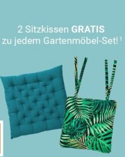 Butlers - 2 Sitzkissen gratis zu jedem Gartenm&ouml;bel Set