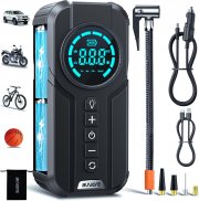 BUVAYE Elektrischer 12V Akku Luftkompressor bis 150 PSI mit Digital LED Anzeige