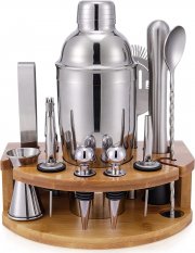 Cadobee Professionelles 12 Teiliges Cocktail Shaker Set mit St&auml;nder