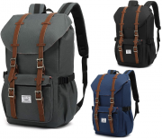CALIYO Freizeitsrucksack im Retro Design mit Notebook Fach in 3 Farben
