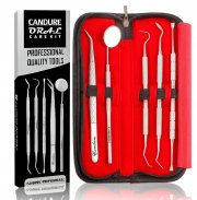 CANDURE Zahnaufhellung Zahnseide 5er Dental Set Zahnreinigung Sonde Zahnpflege Edelstahl 