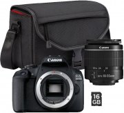 Canon EOS 2000D Kit Spiegelreflexkamera mit 18-55 mm Objektiv + 16GB SD + Tasche 