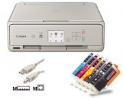 Canon Pixma TS5053 Tintenstrahl-Drucker mit 5 kompatiblen Patronen f&uuml;r 52,90&euro; statt 71&euro;