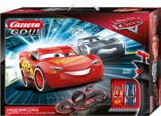 Carrera 20062476 GO!!! Disney Pixar Cars Speed Challenge Rennstrecken-Set mit 2 Fahrzeugen