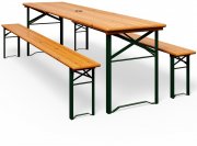 Casaria 3-teilige Bierzeltgarnitur 170cm klappbar