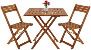 Casaria 3-teilige Garten-Sitzgruppe aus Akazienholz