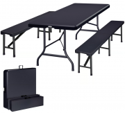 Casaria 3-teilige Kunststoff Bierzeltgarnitur Klappbar 180cm