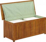Casaria 300 Liter Auflagenbox aus Akazienholz mit Innenplane 110x46x59cm