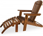 Casaria Adirondack Sonnenstuhl aus Akazienholz inkl. Fu&szlig;st&uuml;tze