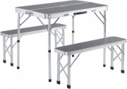 Casaria Alu Campingtisch mit B&auml;nken klappbar