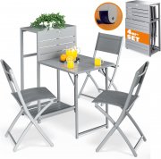 Casaria Balkonm&ouml;bel Set 4-teilig klappbar