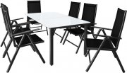 Casaria Bern Garten-Sitzgruppe mit 6 St&uuml;hle und Tisch