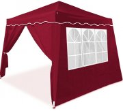 CASARIA Capri Faltpavillon Weinrot 3x3m inkl 4 Seitenw&auml;nden